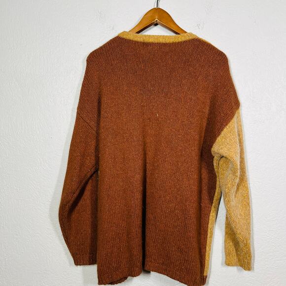 Vintage MJ Carroll Silk Angora Sweater Long Sleeve SOFT Tan Brown - XL - Picture 4 of 4